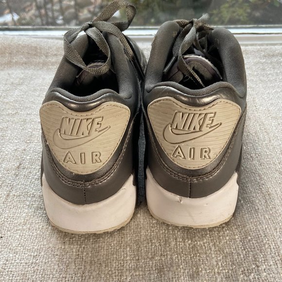 Nike Air Max 90 LTR SE GS Metallic Pewter Running Shoes, S 7 - Picture 8 of 8